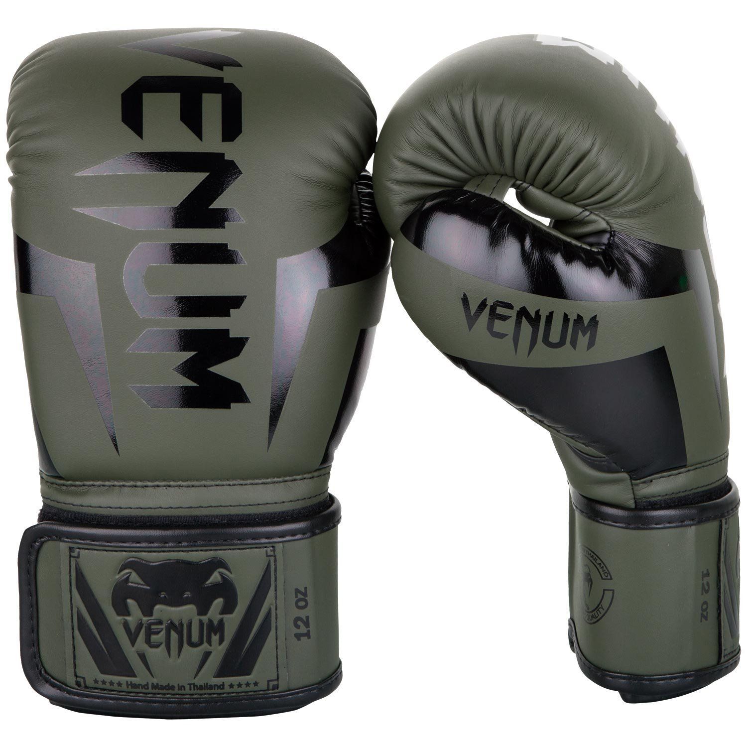 VENUM ヴェヌム ボクシンググローブ Elite - エリート カーキ|黒 8oz