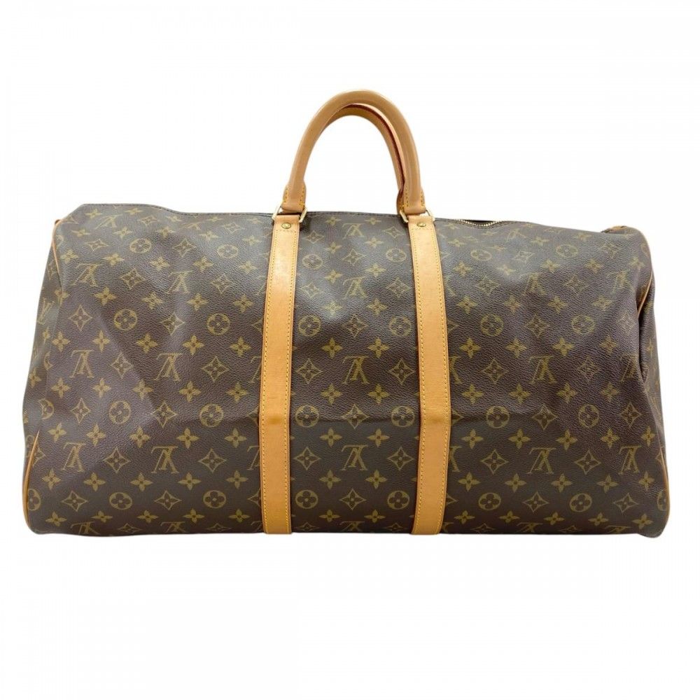 ルイヴィトン ボストンバッグ ユニセックス トラベルバッグ 旅行バッグ 斜め掛け モノグラム キーポルバンドリエール55 2WAY ショルダーバッグ LOUIS VUITTON M41414 ブラウン 茶 ゴールド金具 品