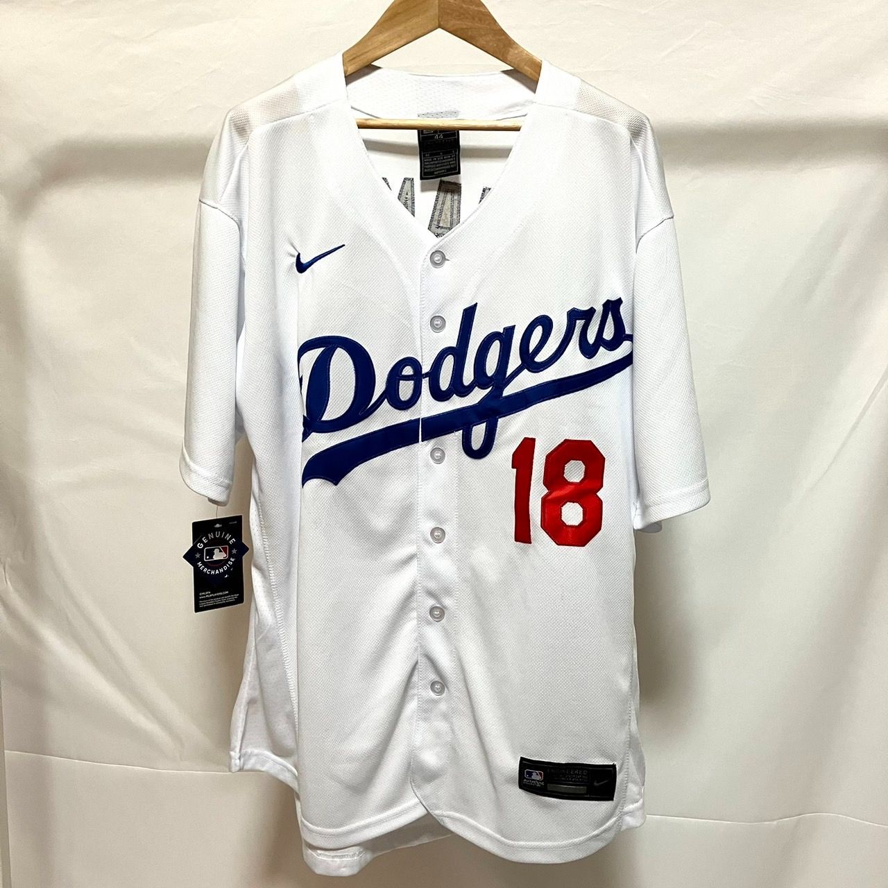 ロサンゼルス・ドジャース ユニフォーム 山本由伸 Mサイズ Dodgers 山本由伸 #18 エリートジャージ 44 L ロサンゼルス