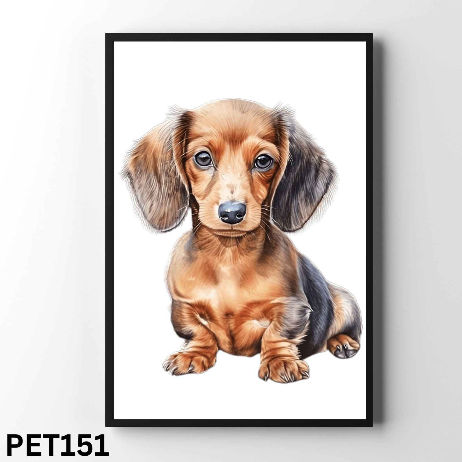 PET141 ~ 152】ダックスフンド 犬アート インテリアポスター
