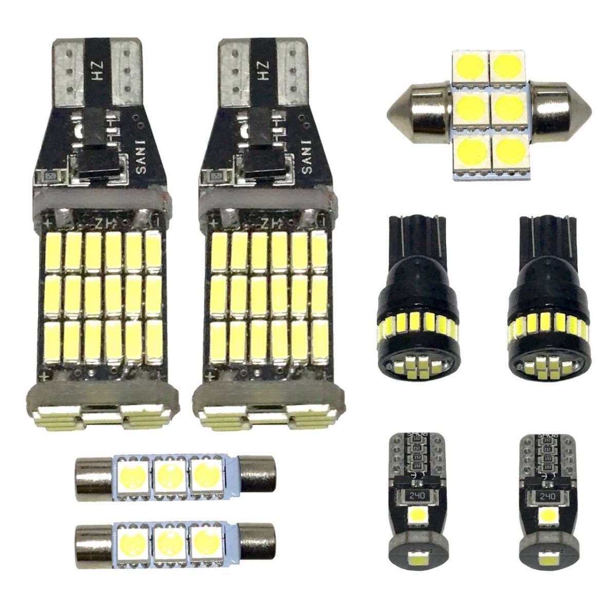 T32 エクストレイル(サンルーフ車) 超豪華版 適合パーツ T10 LED ルームランプ ナンバー灯 バックランプ 読書灯 ウェッジ球 日産 パーツ