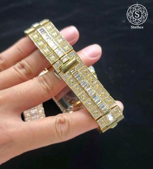 Z世代注目！進化系ブリンブリン腕時計 18Kコーティング×フルジルコニア Z世代注目】進化系ブリンブリンウォッチ｜18Kゴールドコーティング