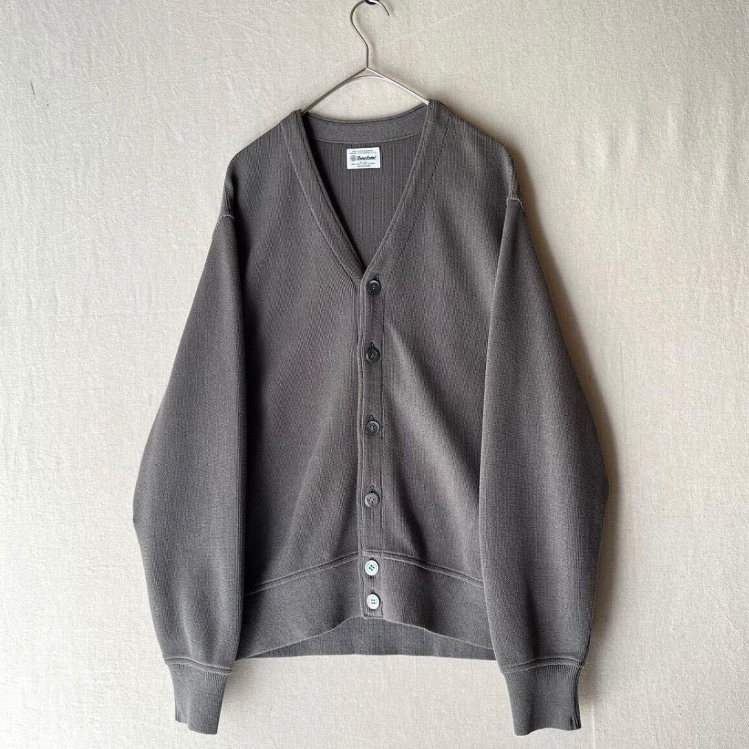 定価2.0万円 yonetomi ニット カーディガン | 1 コットン グレー NEW BASIC GIMA COTTON CARDIGAN K5-08001-1720