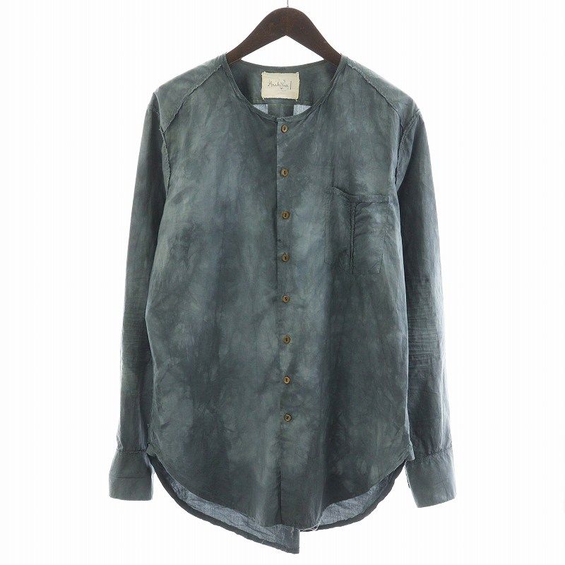 Araki Yuu アラキ ユウ 21SS Raw Cut No Collar Narrow Shirts