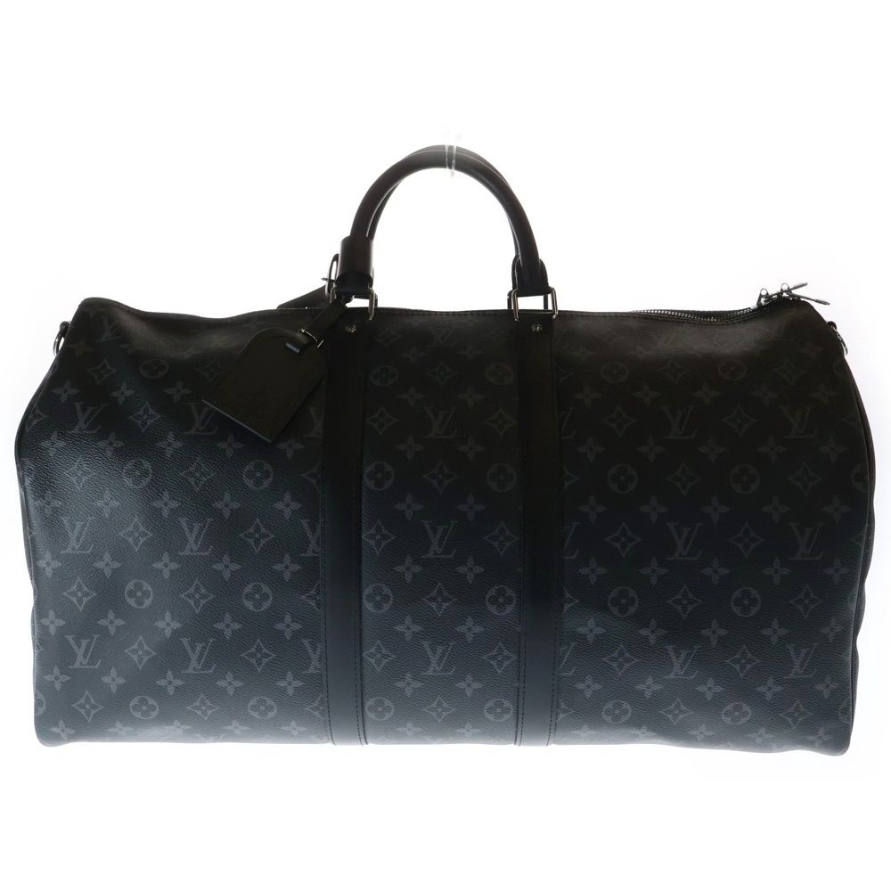 LOUIS VUITTON ルイヴィトン キーポル55 バンドリエール モノグラムエクリプス 2WAY ボストンバッグ ブラック M40605 RFID