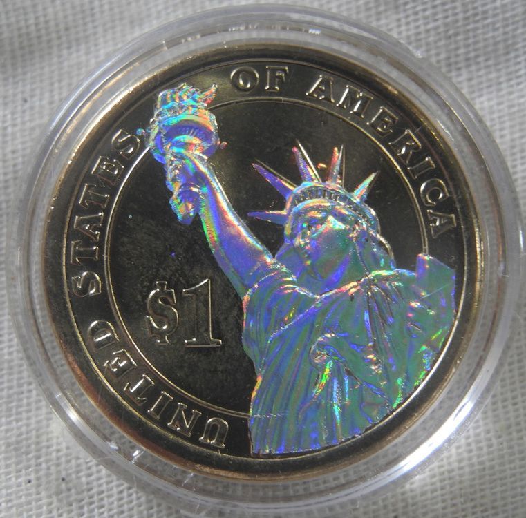 自由の女神 ビットコイン １オンス銀貨プルーフ ホログラム-