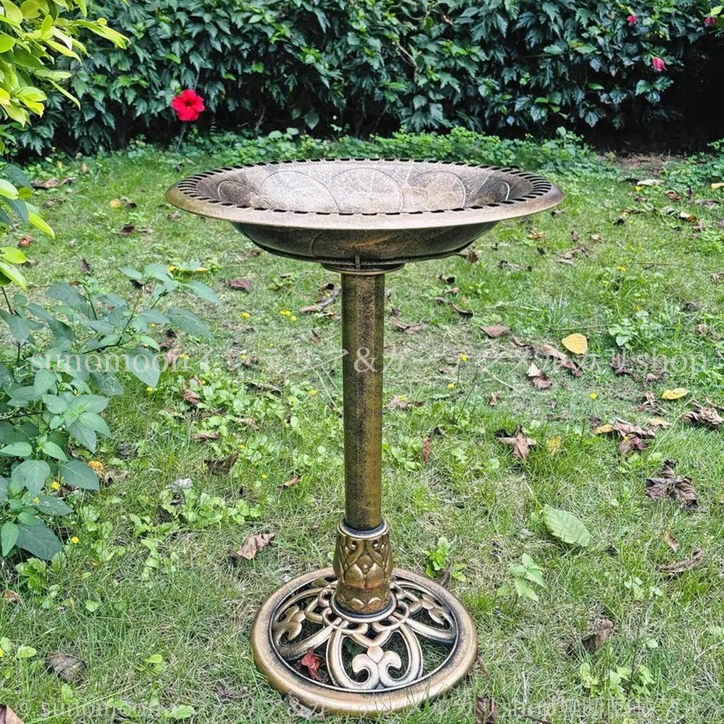  ガーデニング ガーデンオブジェ 雑貨 バードバス ブロンズ ガーデン雑貨 グリーン バードウォッチング 庭 ガーデン 4-7 おしゃれ PP素材 ガーデンインテリア インテリア お洒落 野鳥 庭の装飾 オーナメント オブジェ 園芸用品