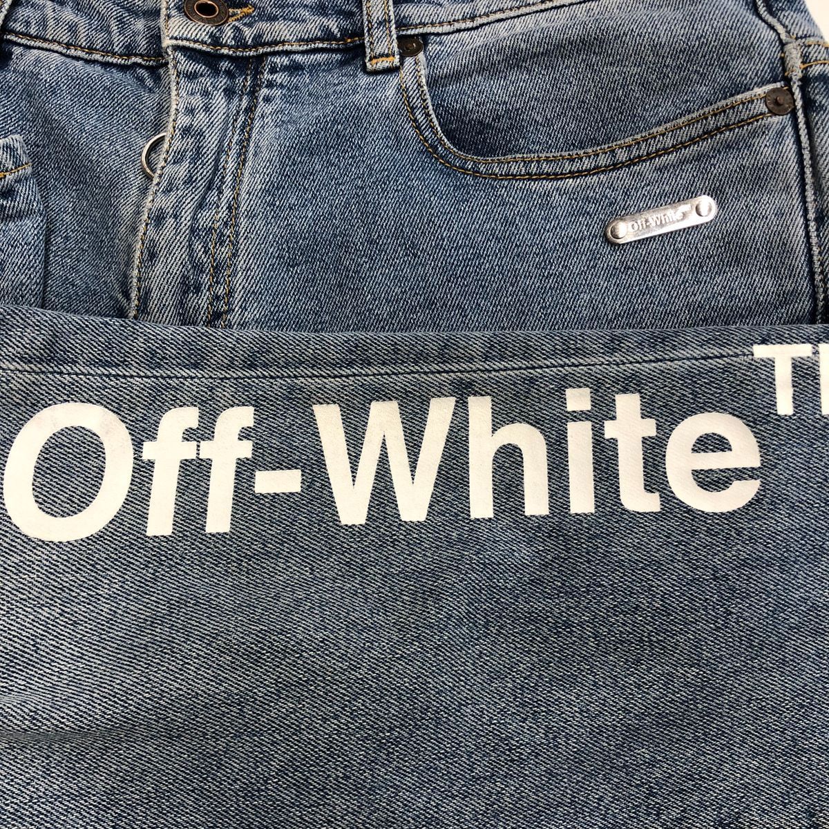 OFF-WHITE オフホワイト デニム ジーンズ 18AW LOGO SLIM FIT JEANS