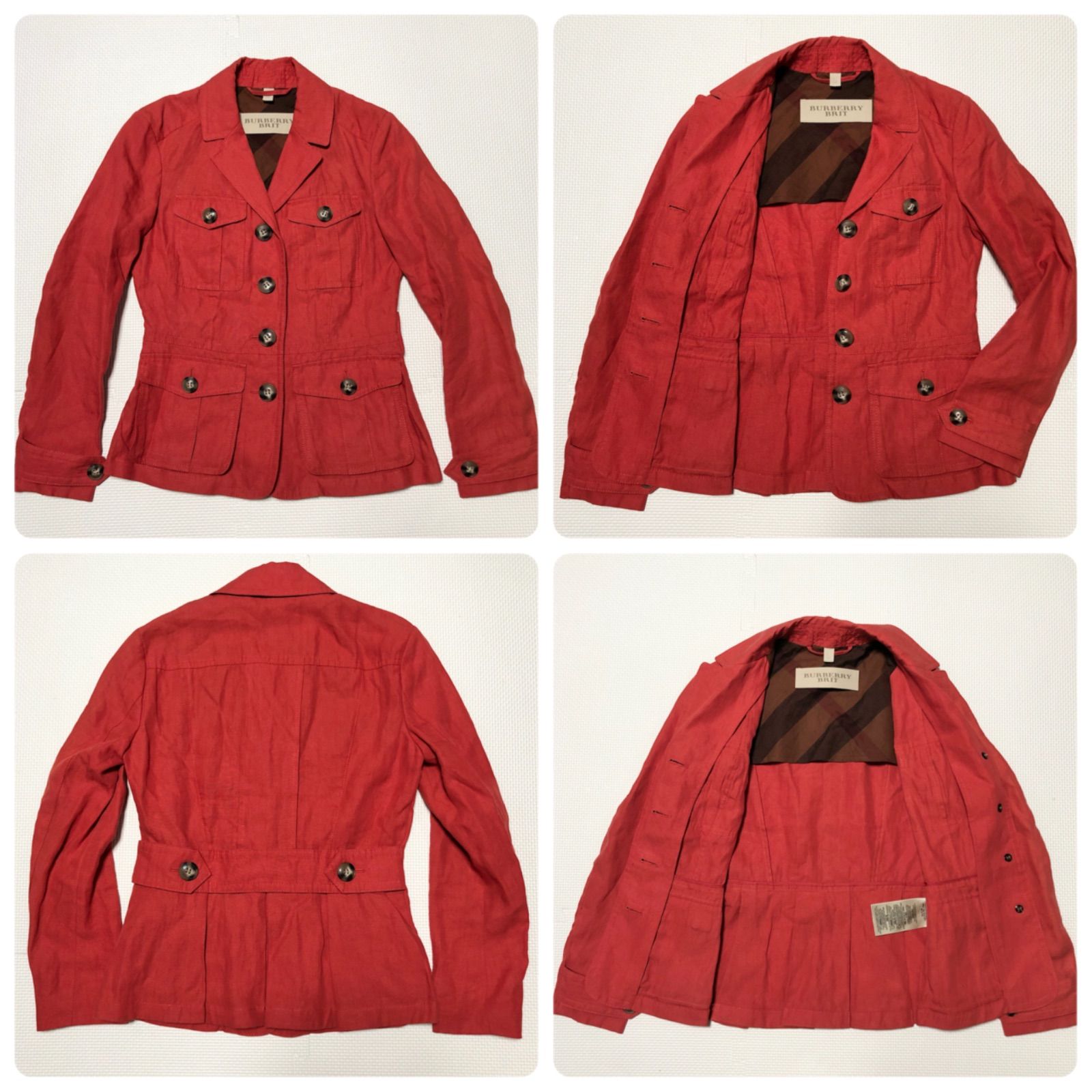 Burberry brit  ジャケット □極美品□超希少□BURBERRY BRIT バーバリーブリット リネン