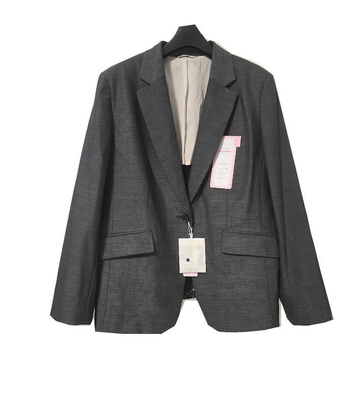 |２点|上質|洗える|スーツ|ストレッチ|ジャケット|スカート|グレー系|25号|レディース|就活|オフィス●-1171