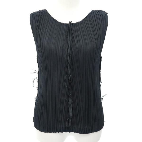 ISSEY MIYAKE プリーツプリーズ 黒ノースリーブ イッセイ・ミヤケ プリーツプリーズ/ノースリーブ 黒 3
