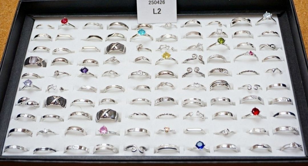 S925刻印あり シルバーメッキ指輪 100点 レディースファッションリング アクセサリー 銀 Silver