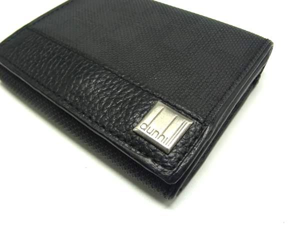 dunhill ダンヒル PVC×レザー 総柄 ミニ コインケース コインパース