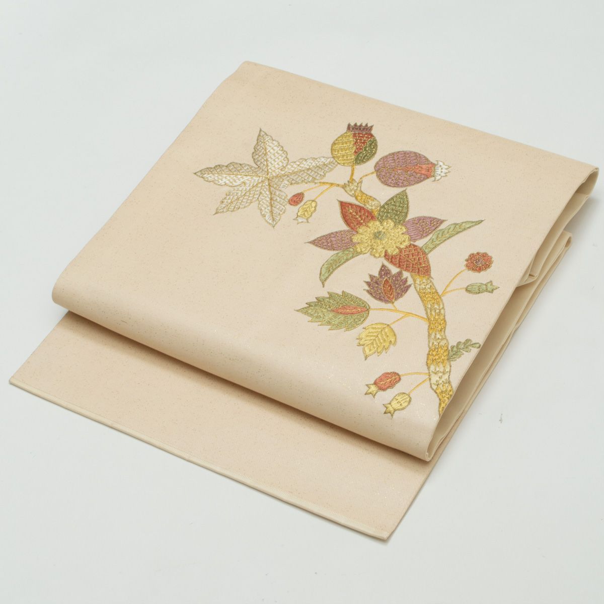 刺繍 名古屋帯 金駒刺繍 花模様 雲 着物 014w｜Yahoo!フリマ（旧