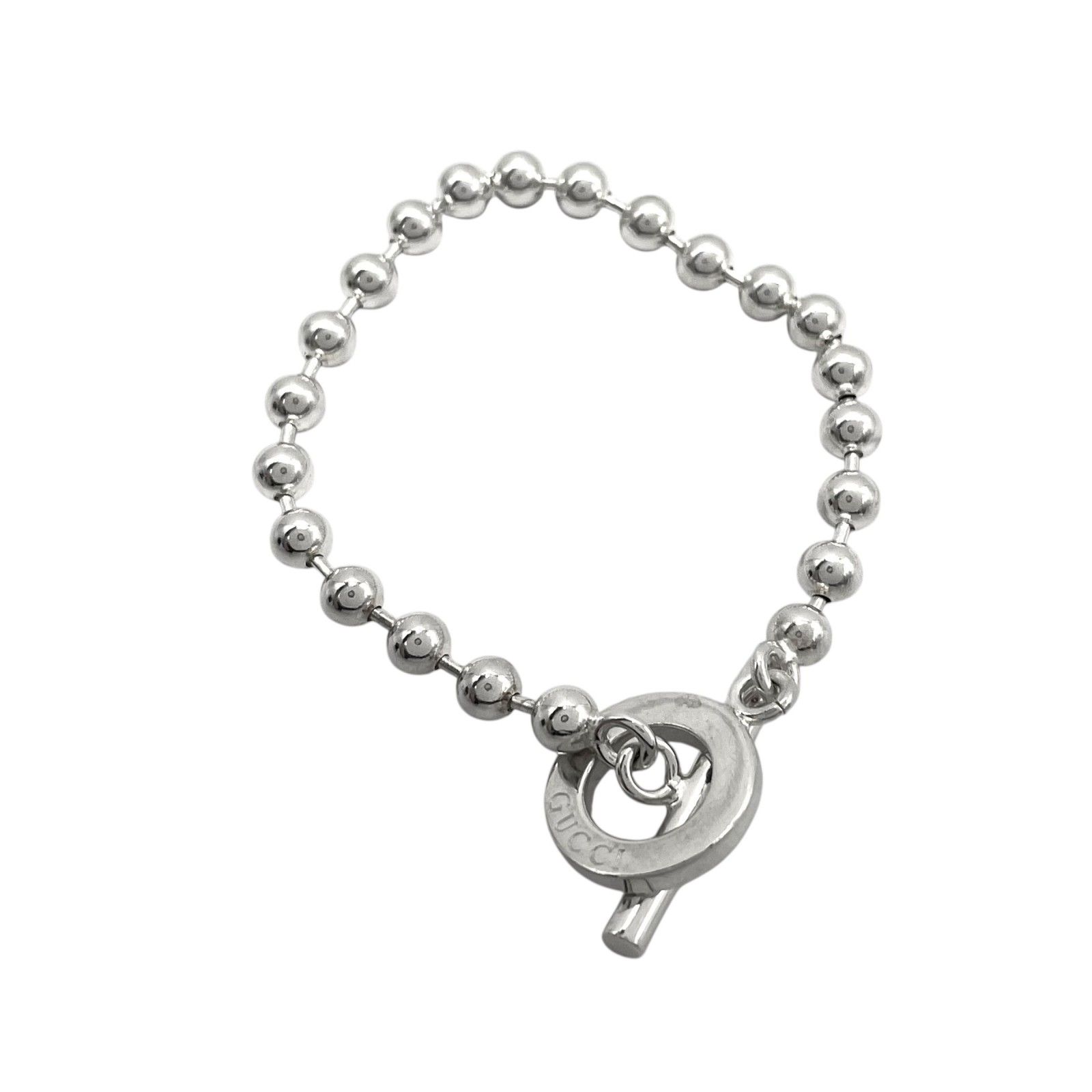 美品/研磨済 GUCCI グッチ ボールチェーン ブレスレット