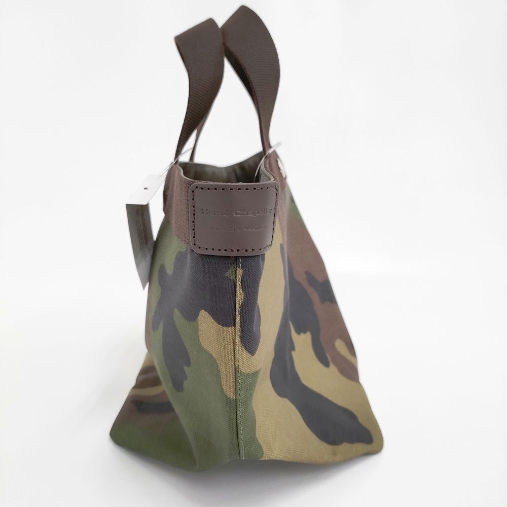 Herve Chapelier 新品 707W カモフラージュ コーデュラ舟型トートM