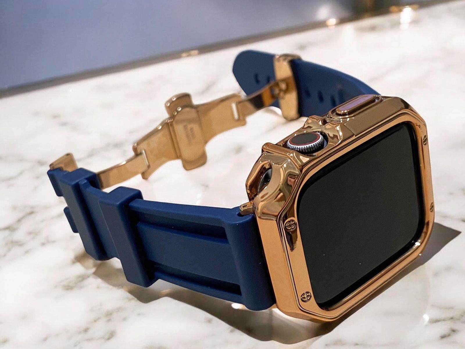 44mm アップルウォッチベルト　カバーセット アップルウォッチベルト 高級アップルウォッチ対応互換品バンド カバーセット ラバーバンド244mm 45mm series9 8 7 6 5 4 SE Apple  watch シルバーケース(44\u002645mm)ブラックベルト