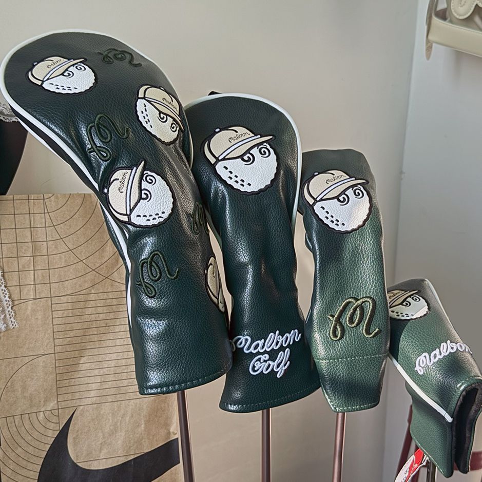 4点セット ヘッドカバー MALBON GOLF グリーン