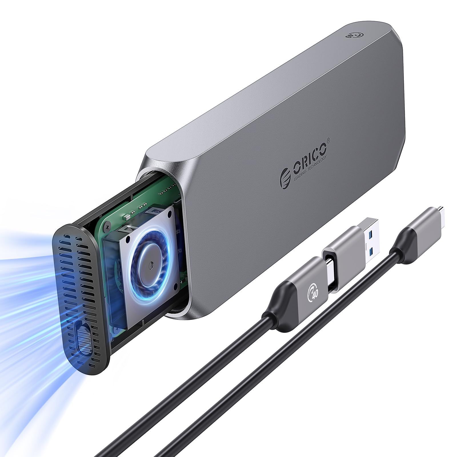 2230 4|3.2|3.1|3.0|2.0対応 USB 2242 4|3 2260 Thunderbolt 高放熱 2280 M 内蔵冷却ファン付き ケース Key をサポート 外付けケースNVME 40Gbps超高速SSD アルミケース SS