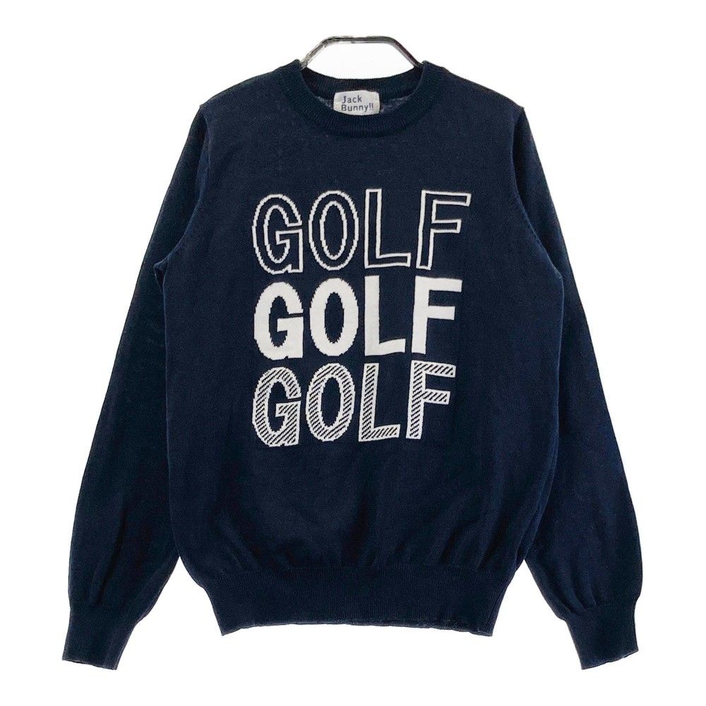Jack Bunny!! ロゴセーター サイズ1 サイズ：1 JACK BUNNY ジャックバニー ニットセーター ネイビー