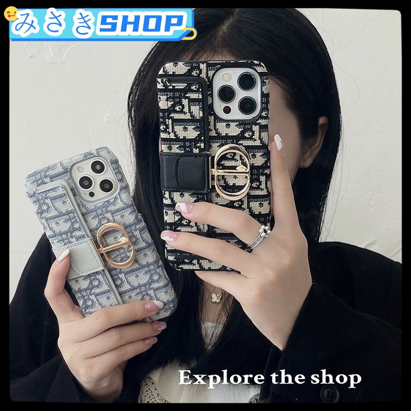 新品未使用！ディオール Dior iPhoneケース 刺繡 スマホケースカードケース付き - メルカリ