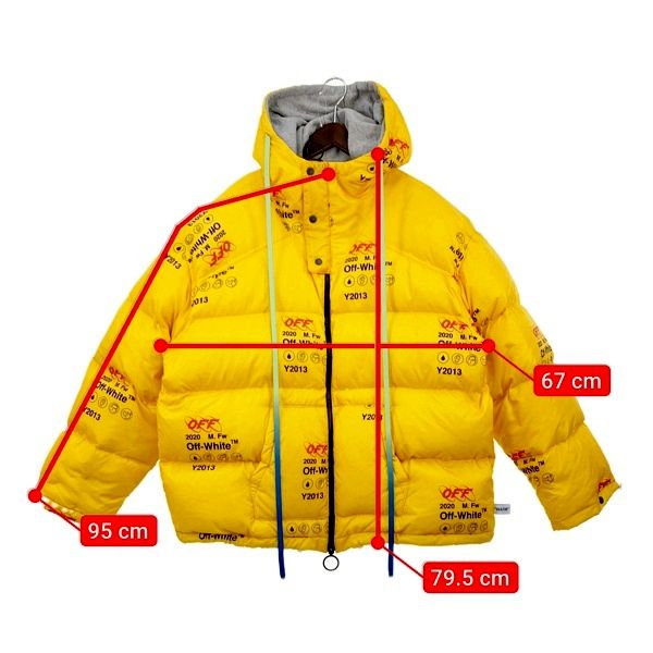 OFF-WHITE 19AW Industrial Zipped Puffer OMED パファー ダウンジャケット ブルゾン OMED019F  19F06003 オフホワイト アウター DM12810■