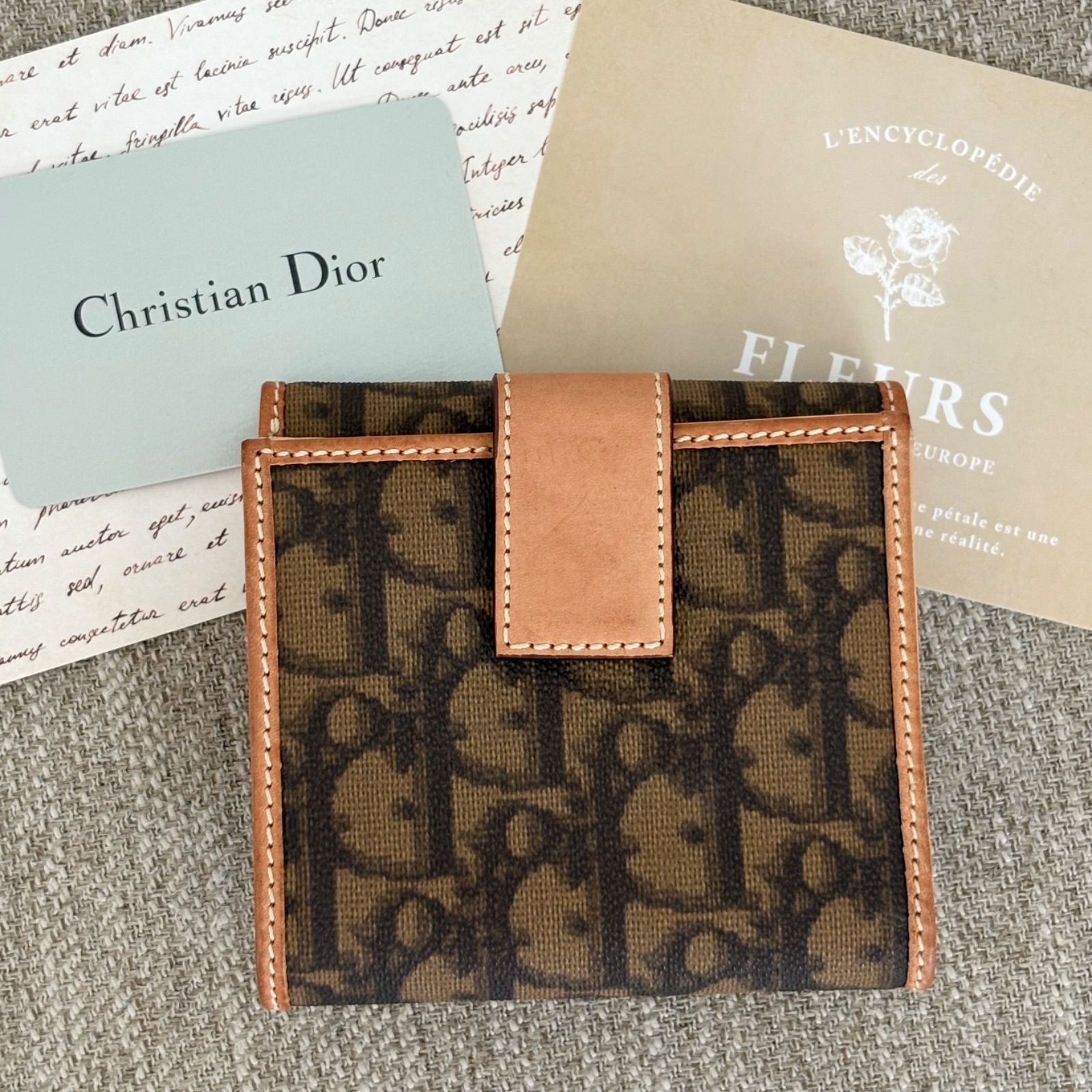 美品　クリスチャンディオール 財布 極美品】クリスチャンディオール ロマンティック ウォレット 二