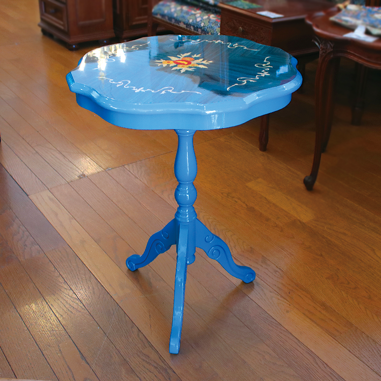 カフェテーブル ブルー 55×55cm 青 テーブル