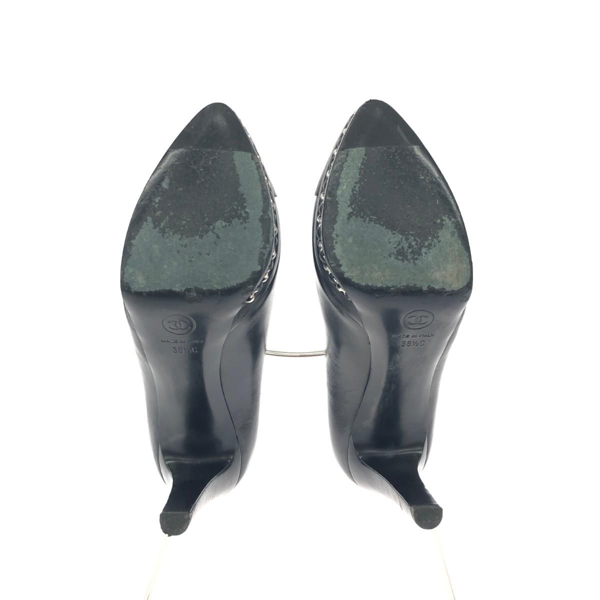 CHANEL シャネル 表記サイズ:36.5 ココロゴステッチ パンプス ブラック  