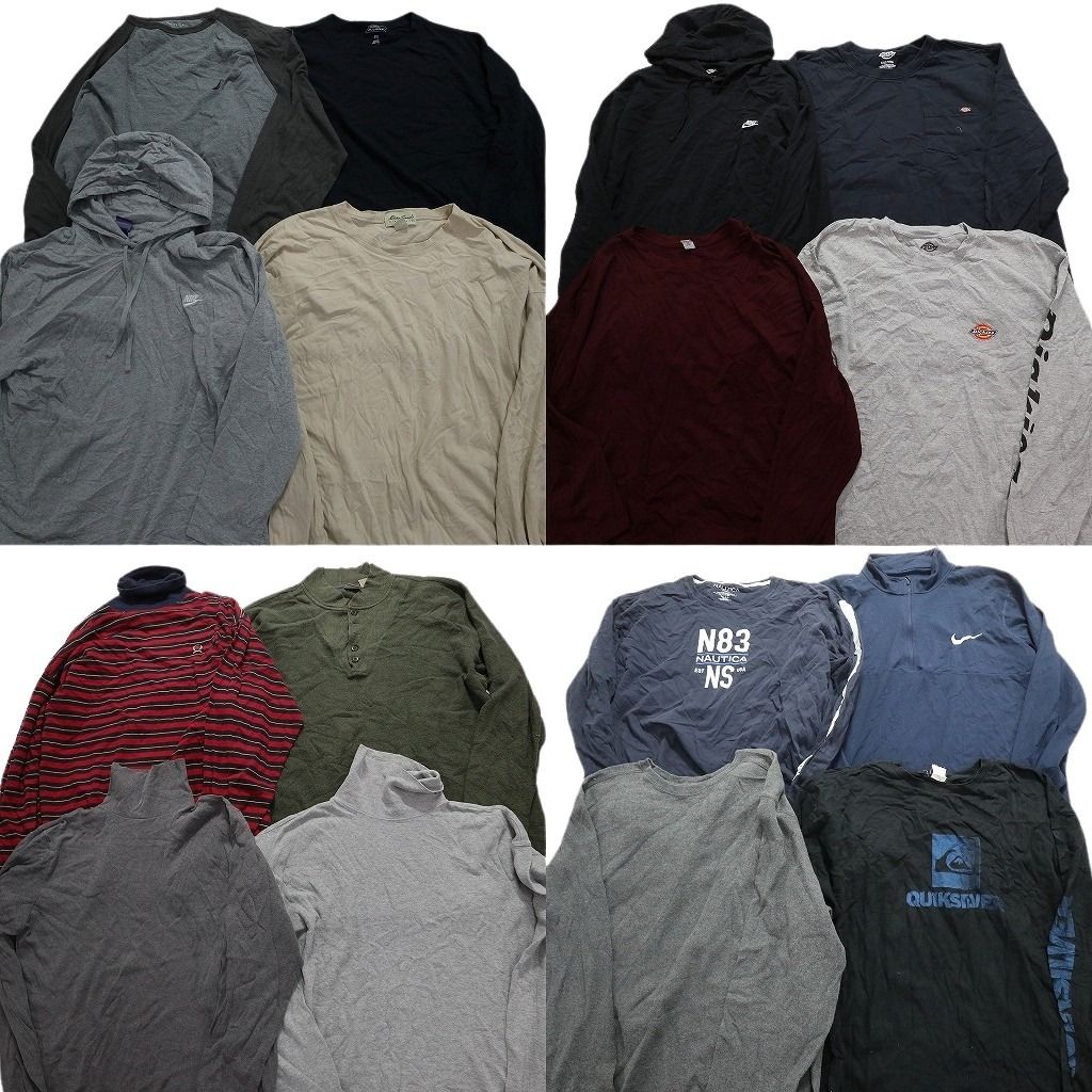 古着卸 まとめ売り ブランドMIX 長袖Tシャツ 16枚セット (メンズ XL /2XL /3XL /4XL ) クイックシルバー ディッキーズ  ナイキ  MW2693