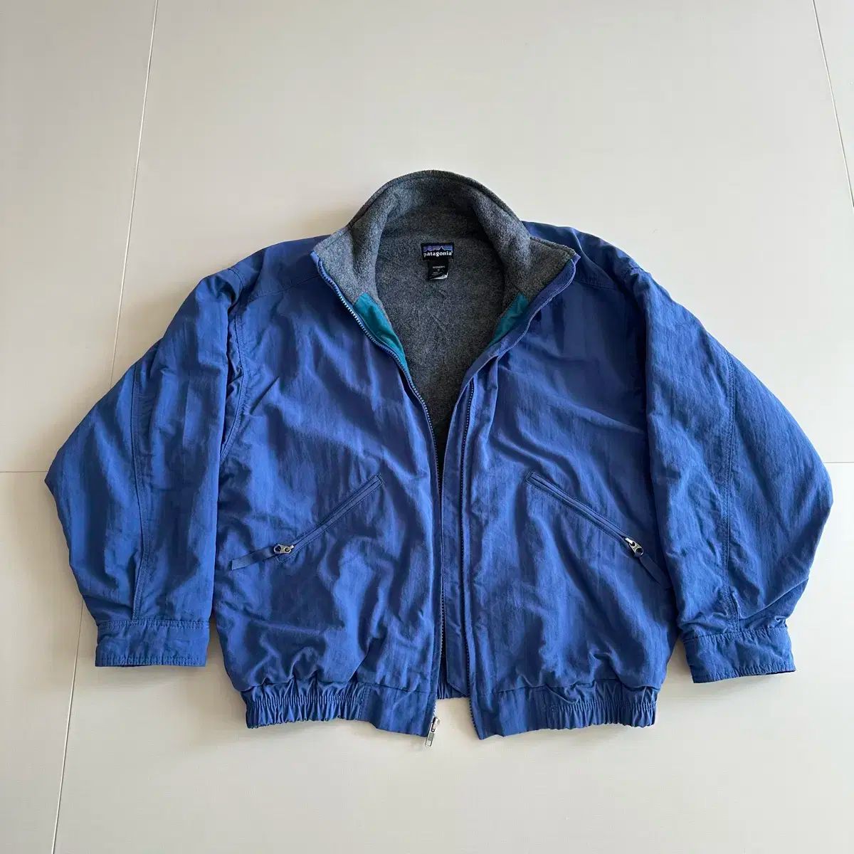 パタゴニア】patagonia【青】ハーフジップ【フリースジャケット