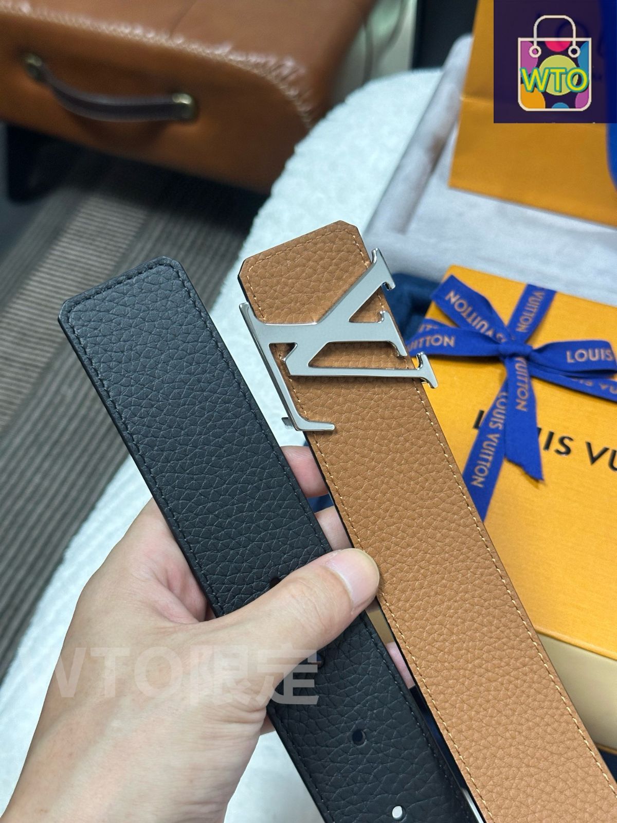 今日WTO】Louis Vuitton リッチトゴレザーダブルフェイスベルト