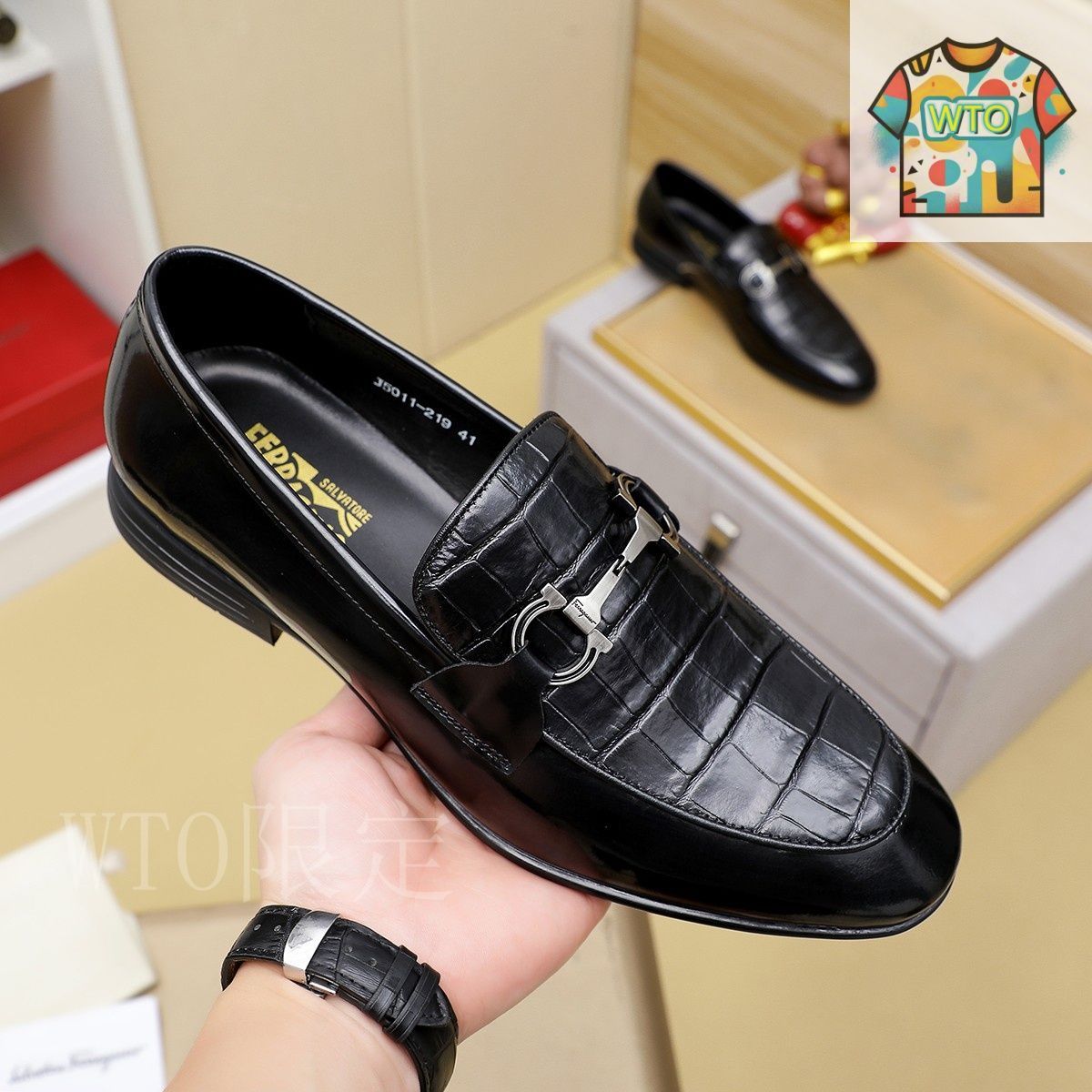 Salvatore Ferragamo /フェラガモ  ビジネス シューズ Ferragamo フェラガモ メンズ ビジネス シューズ12-3 - メルカリ