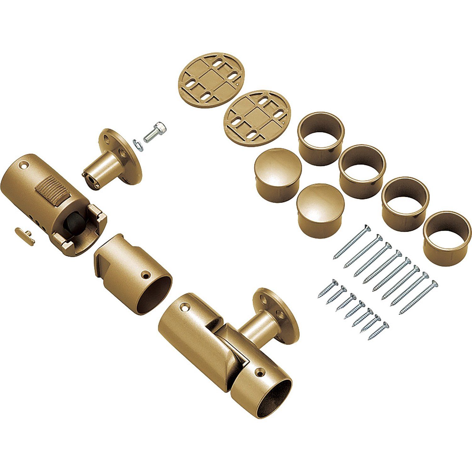 マツ六 Mazroc 手すり部材 BAUHAUS 遮断機式手すりブラケットN 左右兼用 BF-21G ゴールド