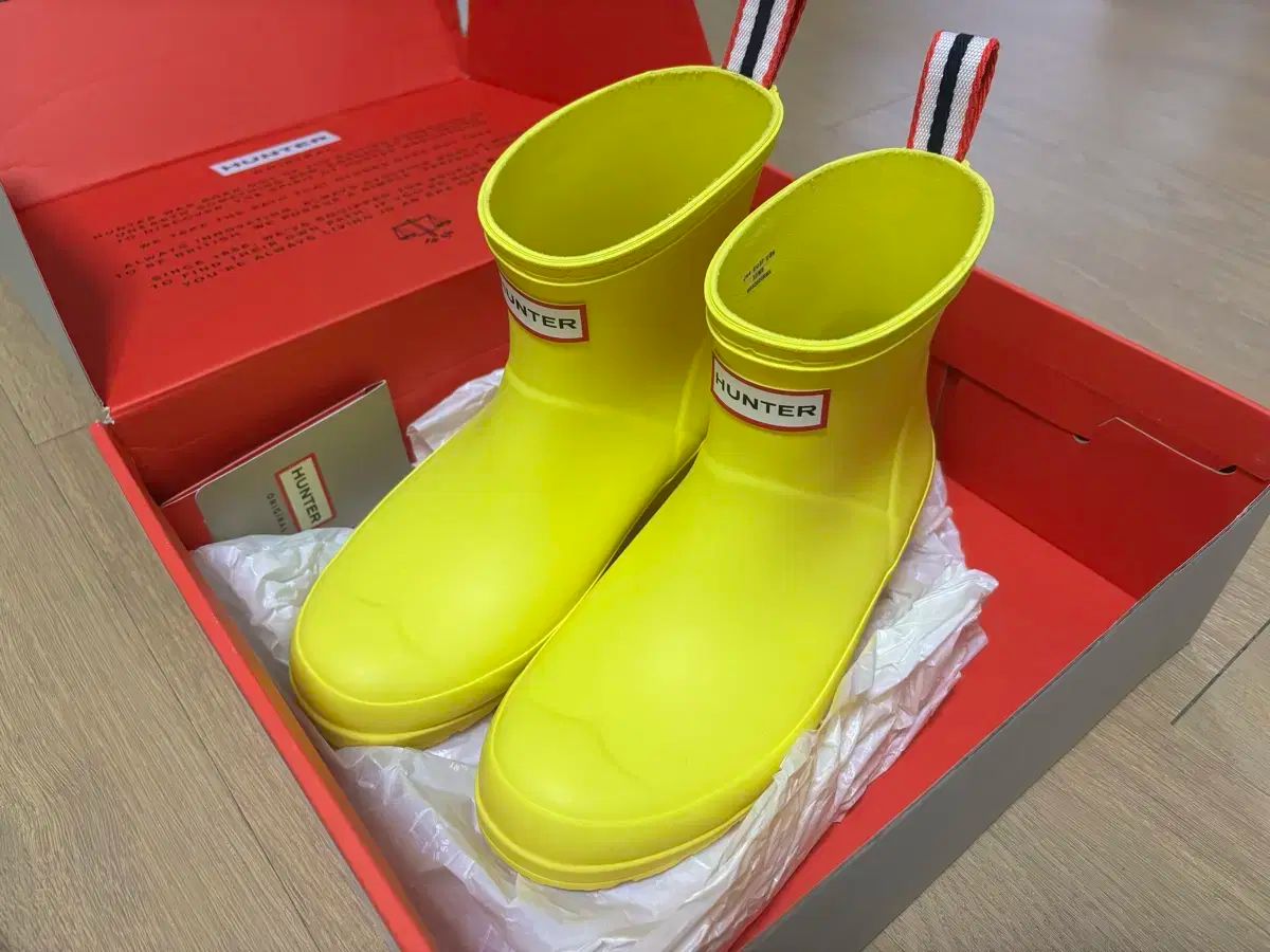 ハンター オリジナル プレイ ショート レインブーツ イエロー
