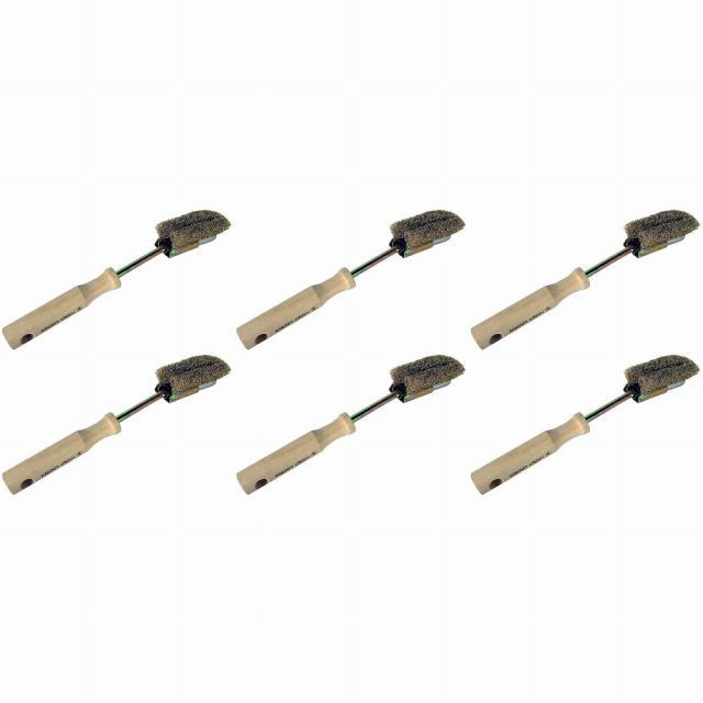 ハンディ クラウン - Ｕ型 - チャンネルブラシ - 木柄 - 真鍮 6個セット