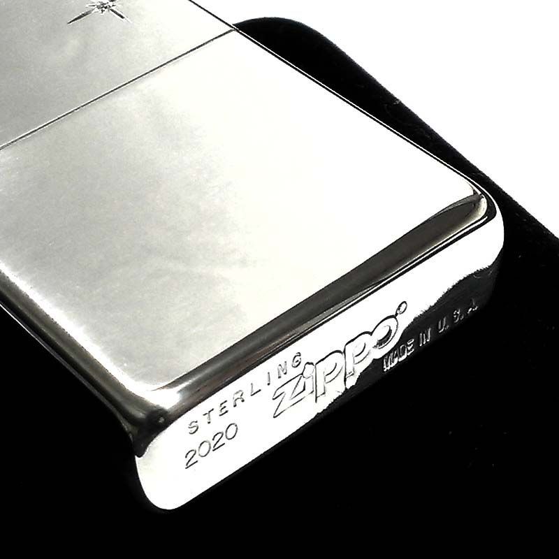 ZIPPO 純銀 スターリングシルバー 天然ダイヤモンド ジッポ ライター