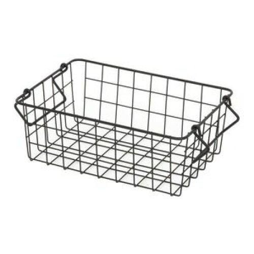 【新品・2営業日で発送】FUJIBOEKI 不二貿易 スタッキングワイヤーバスケット BK 26x18x10 品番:26683 品番:26683【入数:6】