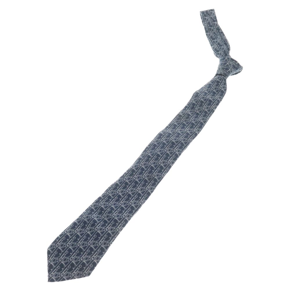 DIOR (ディオール) OBLIQUE MONOGURAM TIE オブリーク総柄 モノグラム ネクタイ ネイビー
