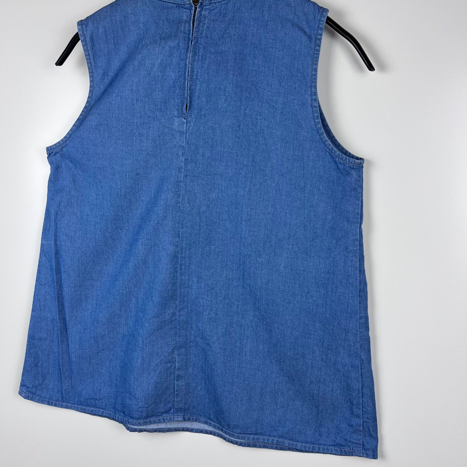 BLUE LABEL CRESTBRIDGE Denim Bowtie blouse 38 ブルーレーベル