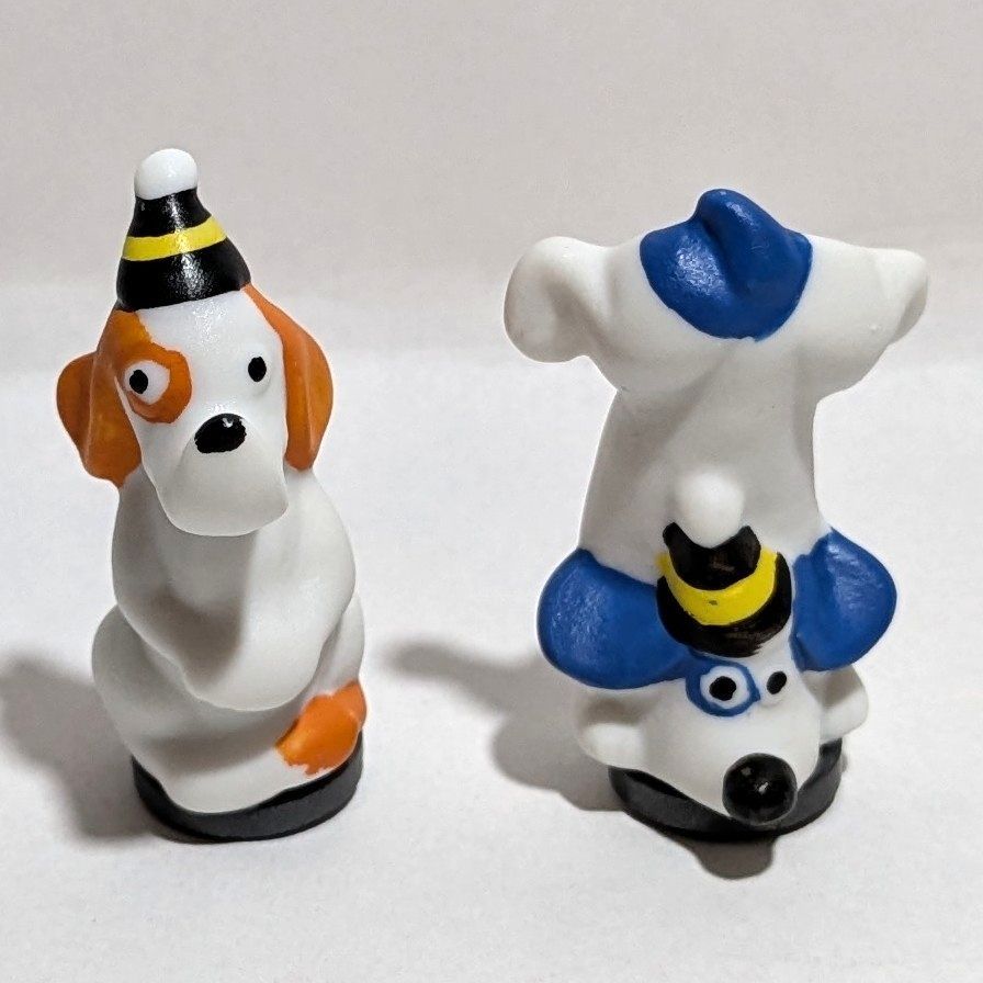 レトロ·アンティーク】加藤工芸 ミニチュア·マグネット付き（いぬ