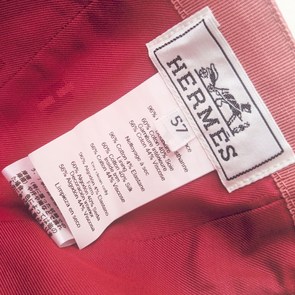 【美品】HERMES リネン100% キャップ レディース Hロゴ刺繍 57 中古】HERMES エルメス キャップ Hロゴ 刺繍 サイズ57