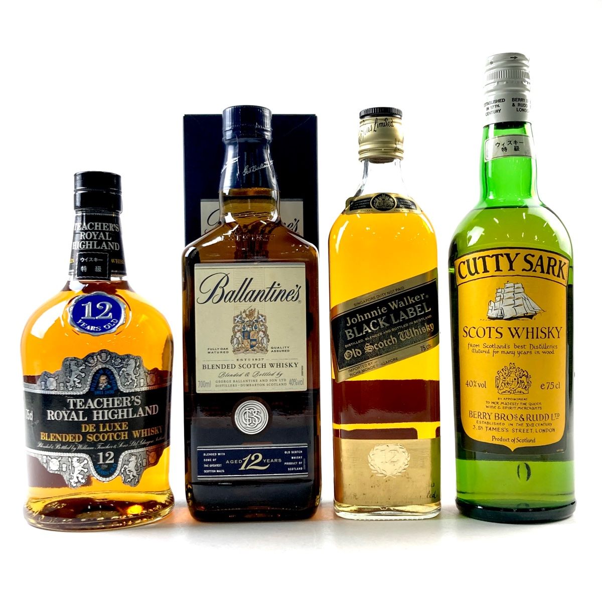4本 スコッチ ウイスキー セット 【古酒】 ☆9月末まで特価☆】古酒スコッチウイスキー 4本セット【値下げ
