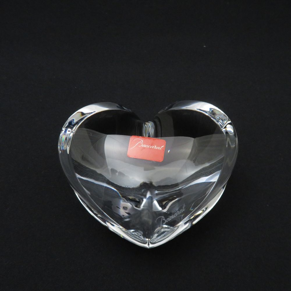 美品 Baccarat バカラ ZINZIN ザンザン ハート クリスタルオブジェ 1点