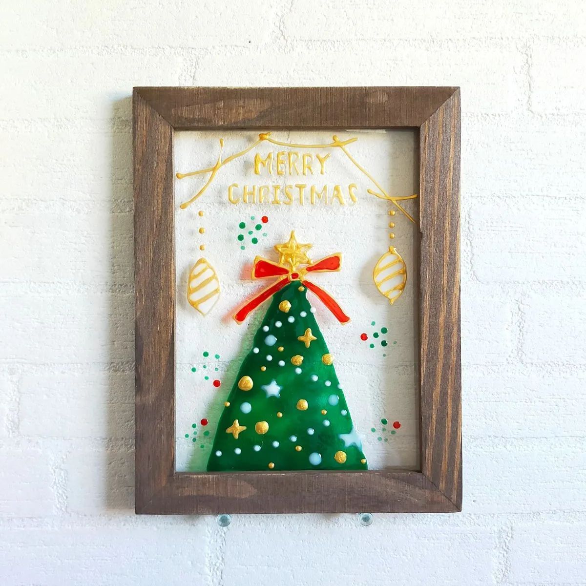 【SOLD OUT】☆ステンドグラス風ハワイアンフレーム☆ クリスマスツリー クリスマスツリー ステンドグラス風フレーム - メルカリ