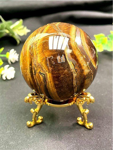 AAA級【金運UP】☆天然タイガーアイ丸玉B85A1/38A14C - メルカリ