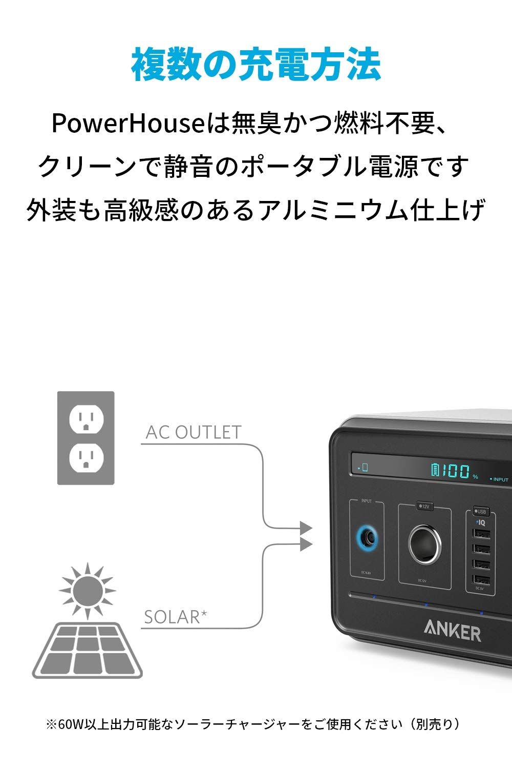 ANKER PowerHouse 434Whポータブル電源 Amazon.co.jp: Anker PowerHouse II 400 ポータブル電源 389Wh