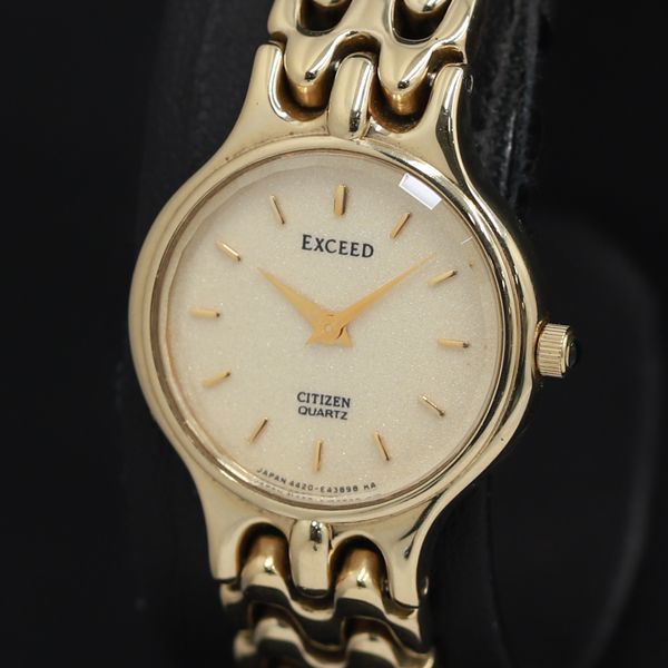 QZ シチズン エクシード 4420-E41961 ゴールド文字盤 レディース