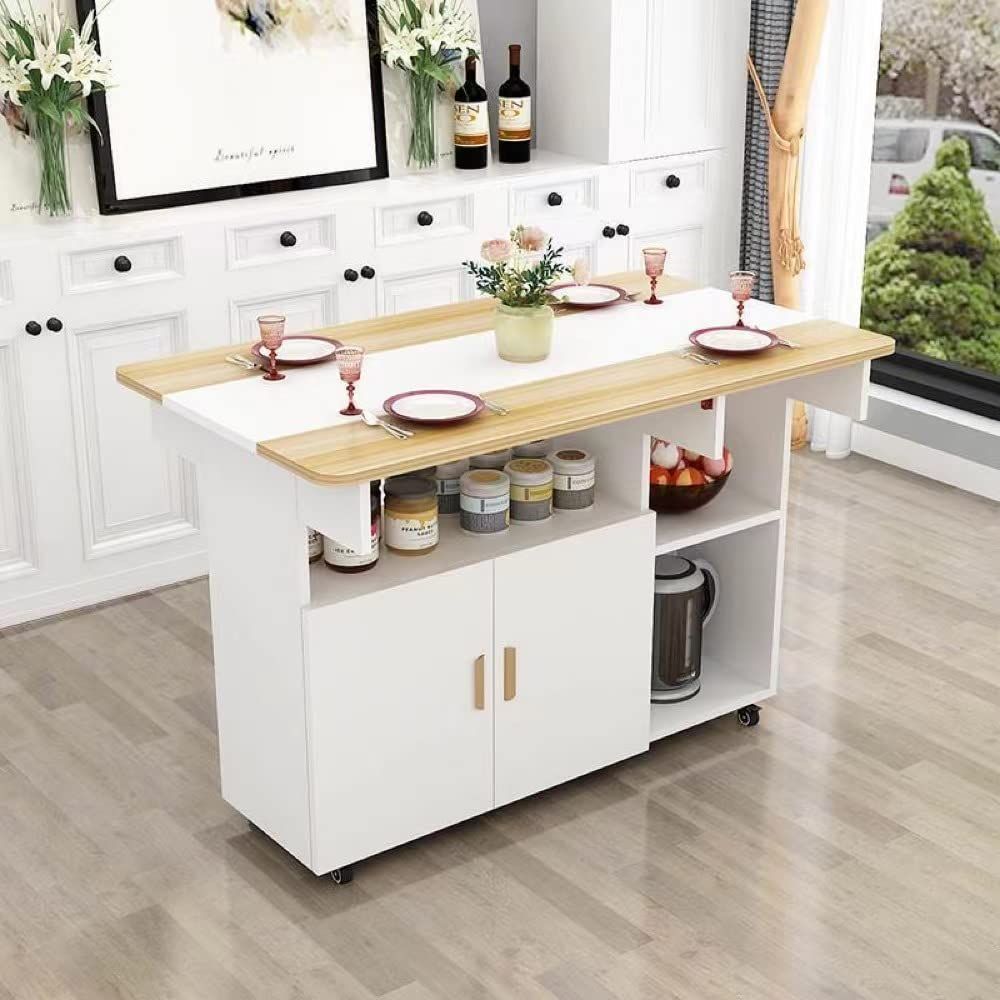 VEEZHA カウンターテーブル ダイニングテーブル キッチン カウンター収納 カウンターテーブル 80cm バタフライカウンター 白 MARWIL-DEMENAGEMENTS_CH