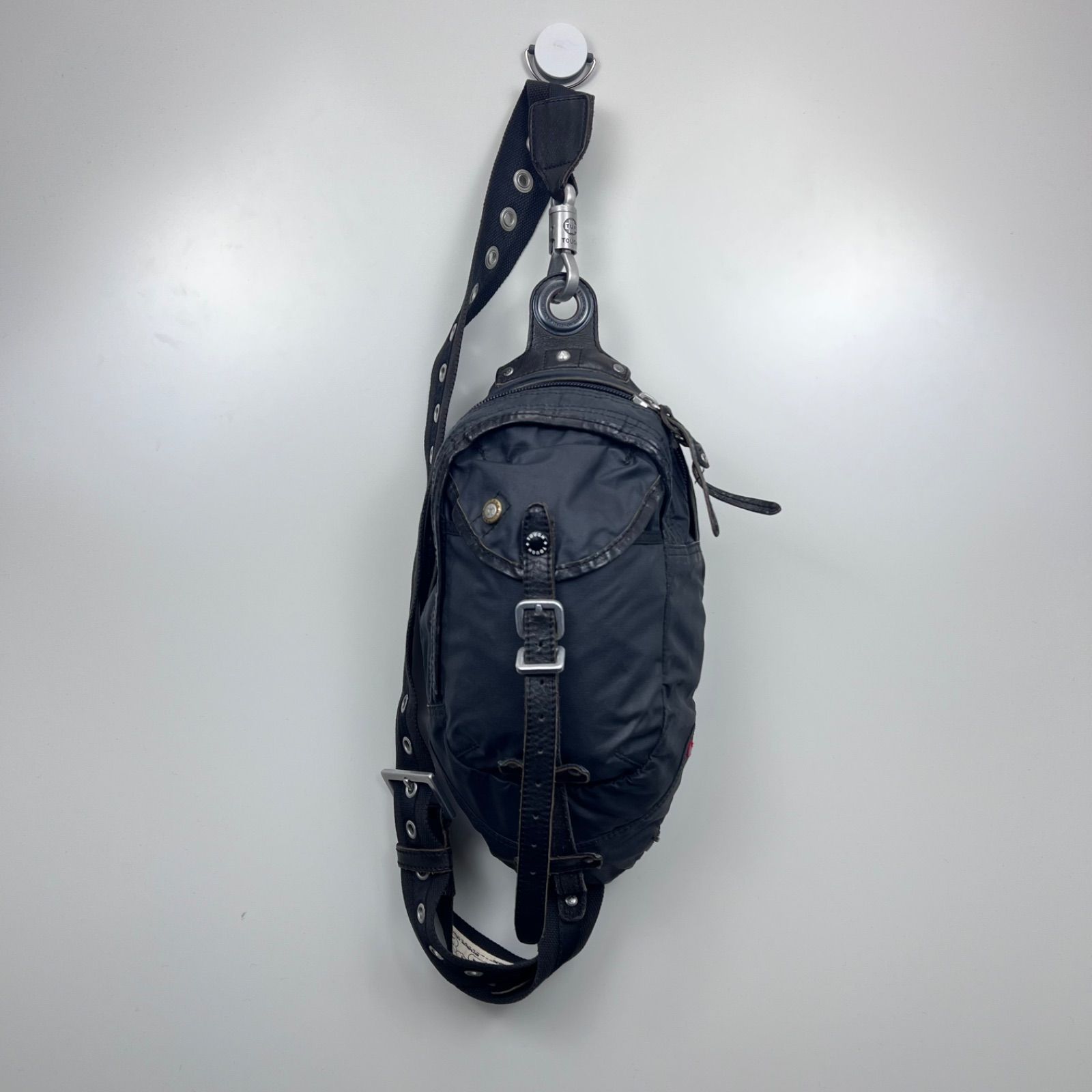 tough jeansmith 00s y2k military sling bag ring belt coating